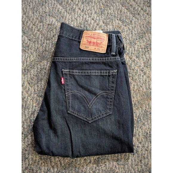 Levi's Other - Levis 569 Loose Straight Jeans Mens 29x32 Dark Wash Denim Blue 00569-0194